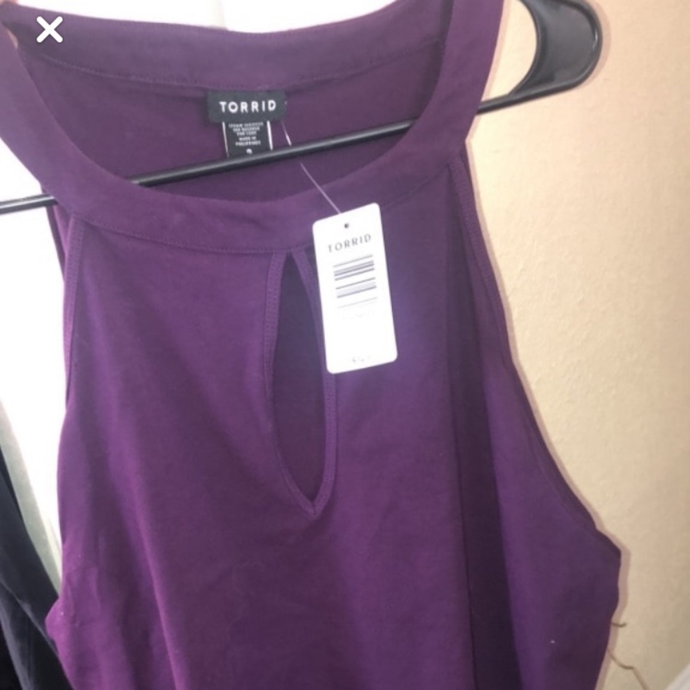 Torrid Purple 3X Foxy Cold Shoulder Top